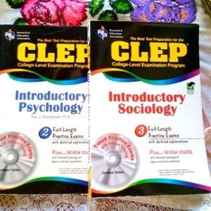 2 Textbooks CLEP Psychology and sociology